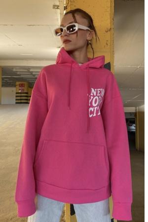 Women's Pink Oversize Sweatshirt