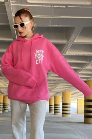 Women's Pink Oversize Sweatshirt