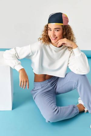 Crew Neck Crop Sweatshirt