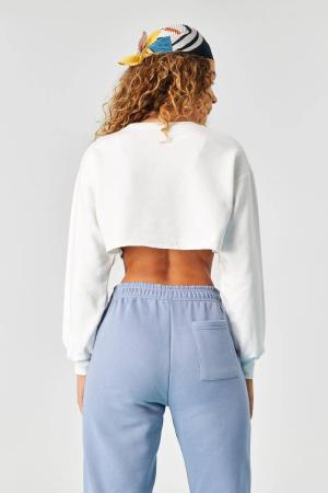 Crew Neck Crop Sweatshirt