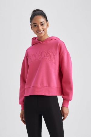 Fit Hooded Thick Sweatshirt