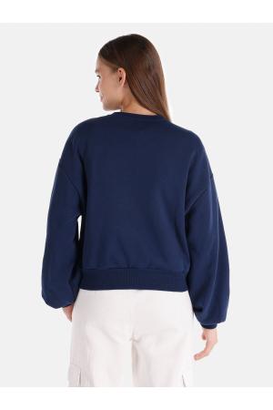 Printed Navy Blue Sweatshirt