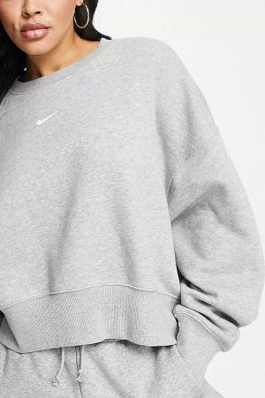 Oversize Cut Grey Women's Sweatshirt