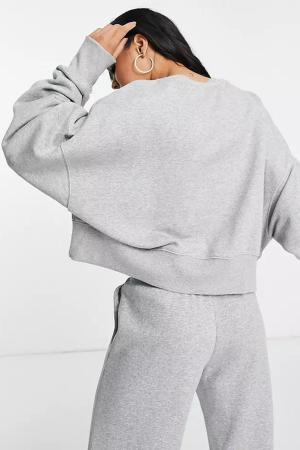 Oversize Cut Grey Women's Sweatshirt