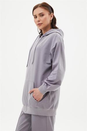 Hooded Gray Basic Sweatshirt