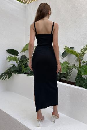 Long dress with tie straps