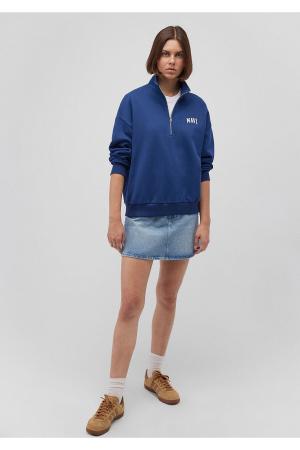 Logo Printed Blue Sweatshirt