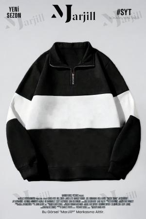 Unisex Black and White Sweatshirt